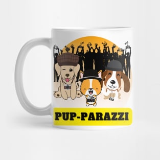 Pup-parazzi crowd - golden retriever corgi and beagle Mug